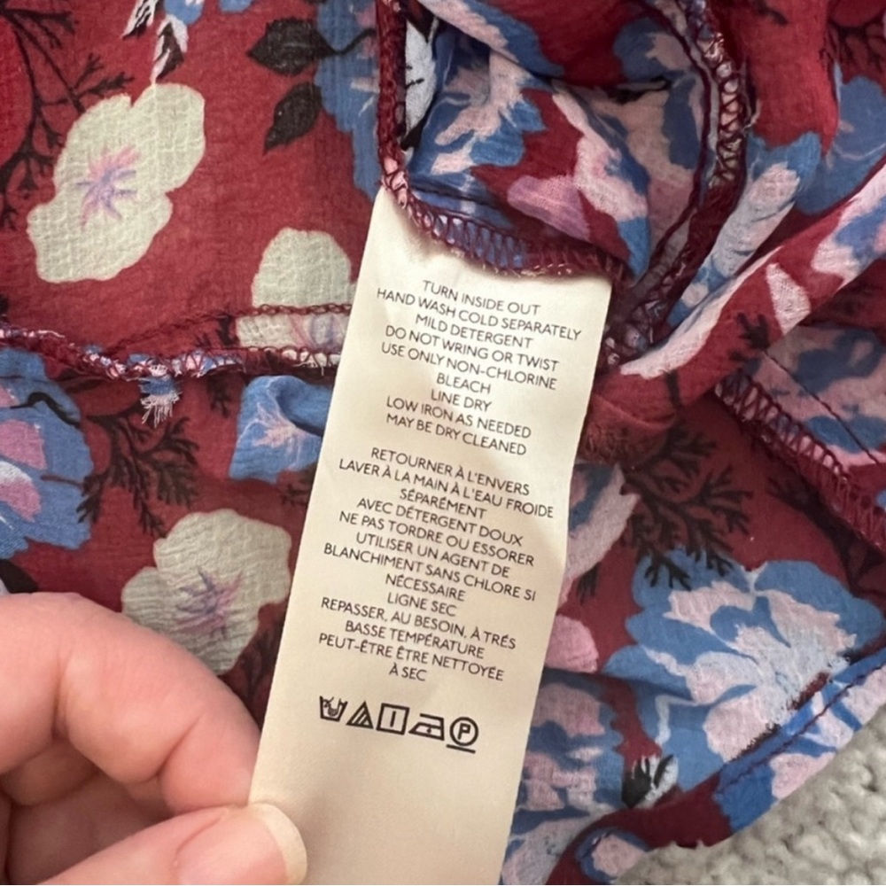 Free People - Maybel Floral Blouse-Size Medium - Picture 7 of 9
